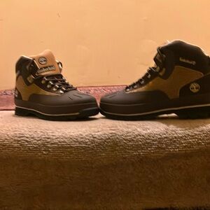 Timberland Men's Black and Tan Boots